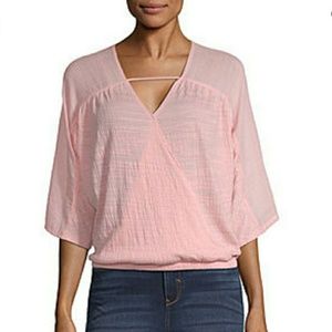 [a.n.a] Wrap Blouse Blossom (Peach)